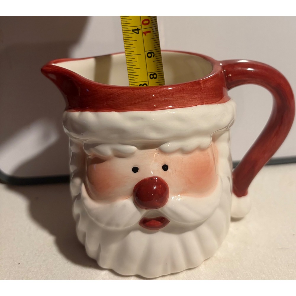 Asia Master Group Ceramic Santa Claus Creamer Pitcher Holiday Christmas Decor